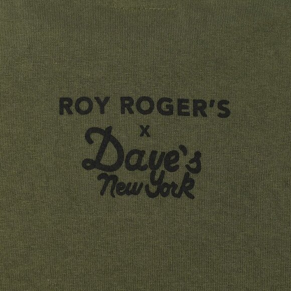 ROY ROGERS x DAVE'S Army Green Graphic Short Sleeve Crew T Shirt LARGE NWT - Picture 3 of 4